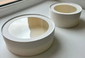 Коробка под зефир, печенье и макароны круглая с окном диам.160мм выс.70 мм, диам.200мм выс.70мм (белая)